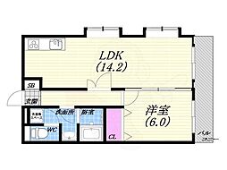 ネオグルント芦屋 2LDKの間取図画像
