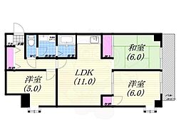 エクセル西宮 3LDKの間取図画像