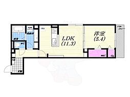 ル トレフル 1LDKの間取図画像