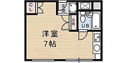 エルマーナ香枦園 ワンルームの間取図画像