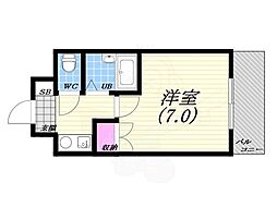 ヴィラカイチ 1Kの間取図画像