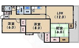 バッハレジデンス西宮上ヶ原 3LDKの間取図画像