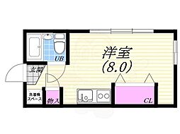 KHAUS ワンルームの間取図画像