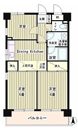 ガーデンハイム上北沢 3DKの間取図画像