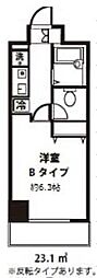 ドミール浦安当代島 6階1Kの間取り