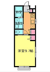 JR東金線 東金駅 徒歩12分の賃貸アパート 1階1Kの間取り