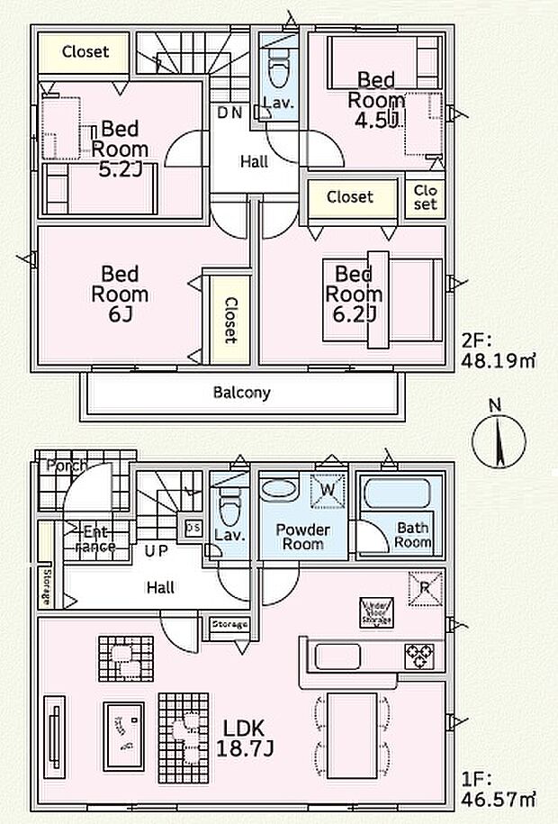 家族との心地よい距離感を保つのに効果的な間取りは、子供が大きくなっても使い続けられます。