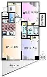 S-ANNEX 2DKの間取図画像