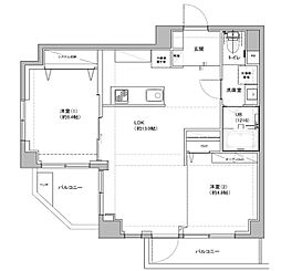 原宿グリーンハイツ 2LDKの間取図画像