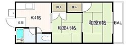 間取図画像 2K