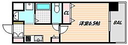 レジディア船橋1 1Kの間取図画像