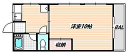 第3道野辺コーポ 1Kの間取図画像