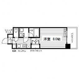 エスティメソワ（自尊館） 3階1Kの間取り