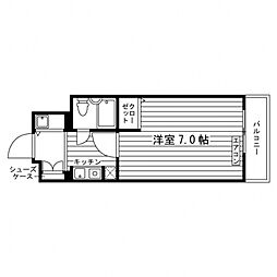 グランドゥール花梨 1階1Kの間取り