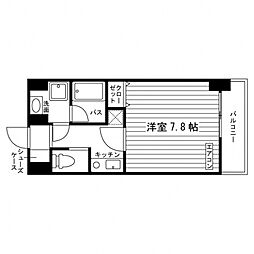 ユニエトワール豊田 1Kの間取図画像