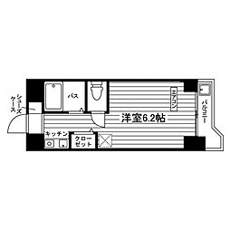 ニューエレガント植田 ワンルームの間取図画像