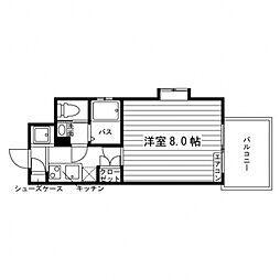 シュトラール千代田 1Kの間取図画像