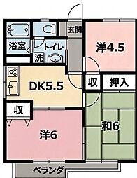 シャトレーヤマダR 3DKの間取図画像