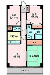 グレイスコート二俣川弐番館 3LDKの間取図画像