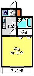 ベルエムズ 1Kの間取図画像