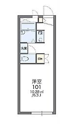 レオパレス金草沢 1Kの間取図画像
