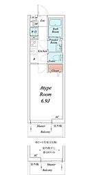 リブリ・三ツ境南 1Kの間取図画像