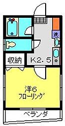 ラステラ星川 1Kの間取図画像
