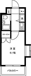 ユーコート三ツ境 ワンルームの間取図画像