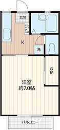 ラ・エスペランサ 1Kの間取図画像