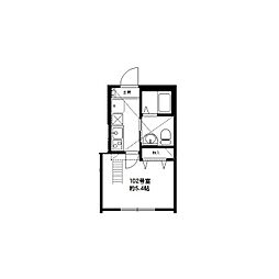 minerumo SEYA 1Kの間取図画像