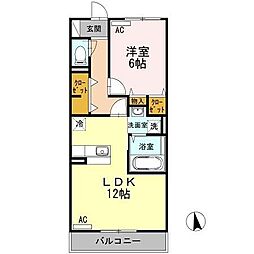 エスポア 1LDKの間取図画像