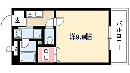 Cherry　suite 2階1Kの間取り