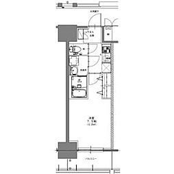 S-RESIDENCE浅間町駅前axial(アクシャル) 15階1Kの間取り