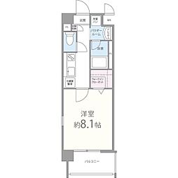 サルデーニャ 4階1Kの間取り