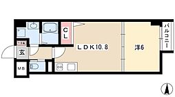 HF名駅北レジデンスEAST 9階1LDKの間取り