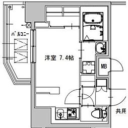 S-RESIDENCE庄内通駅前curere(クラーレ) 15階ワンルームの間取り