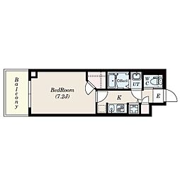 La Douceur黒川 3階1Kの間取り