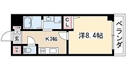 HF丸の内レジデンス 5階1Kの間取り