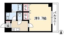 アルバ志賀本通 1Kの間取図画像