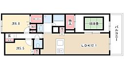 レジディア泉 3LDKの間取図画像