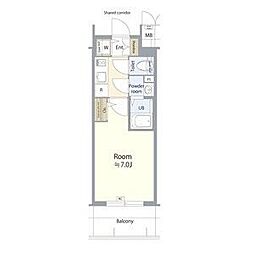 名古屋市西区新道1丁目マンション 1Kの間取図画像