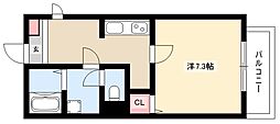 Gallery庄内通 1Kの間取図画像