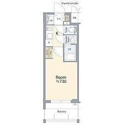 名古屋市北区若葉通1丁目マンション 1Kの間取図画像