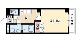 アーバン・ディア・ハイツ 1Kの間取図画像