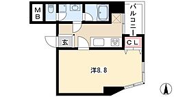 ラベルヴィー 1Kの間取図画像