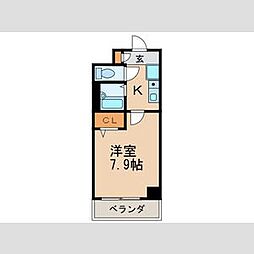 FS.城西 1Kの間取図画像