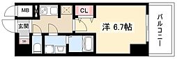 名古屋市北区杉栄町5丁目マンション 1Kの間取図画像