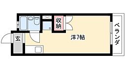 メゾンマルキ ワンルームの間取図画像