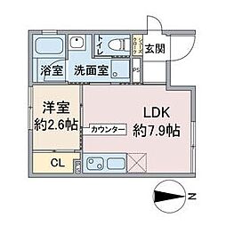 CELENEST浄心 1LDKの間取図画像