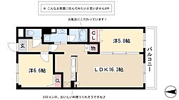 THEPARKTOKINOTERRACE 2LDKの間取図画像